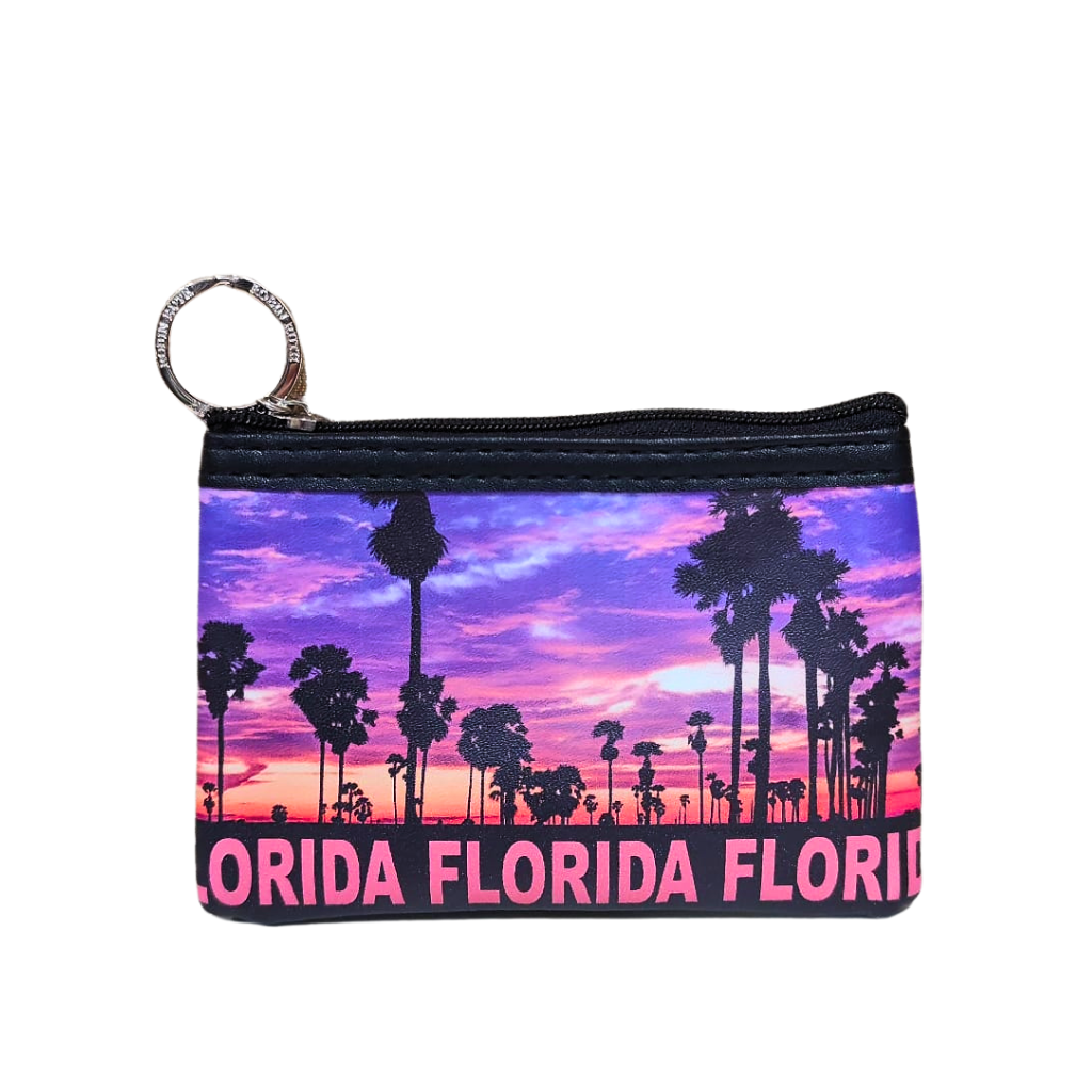 Florida Sunset Square Coin Purse