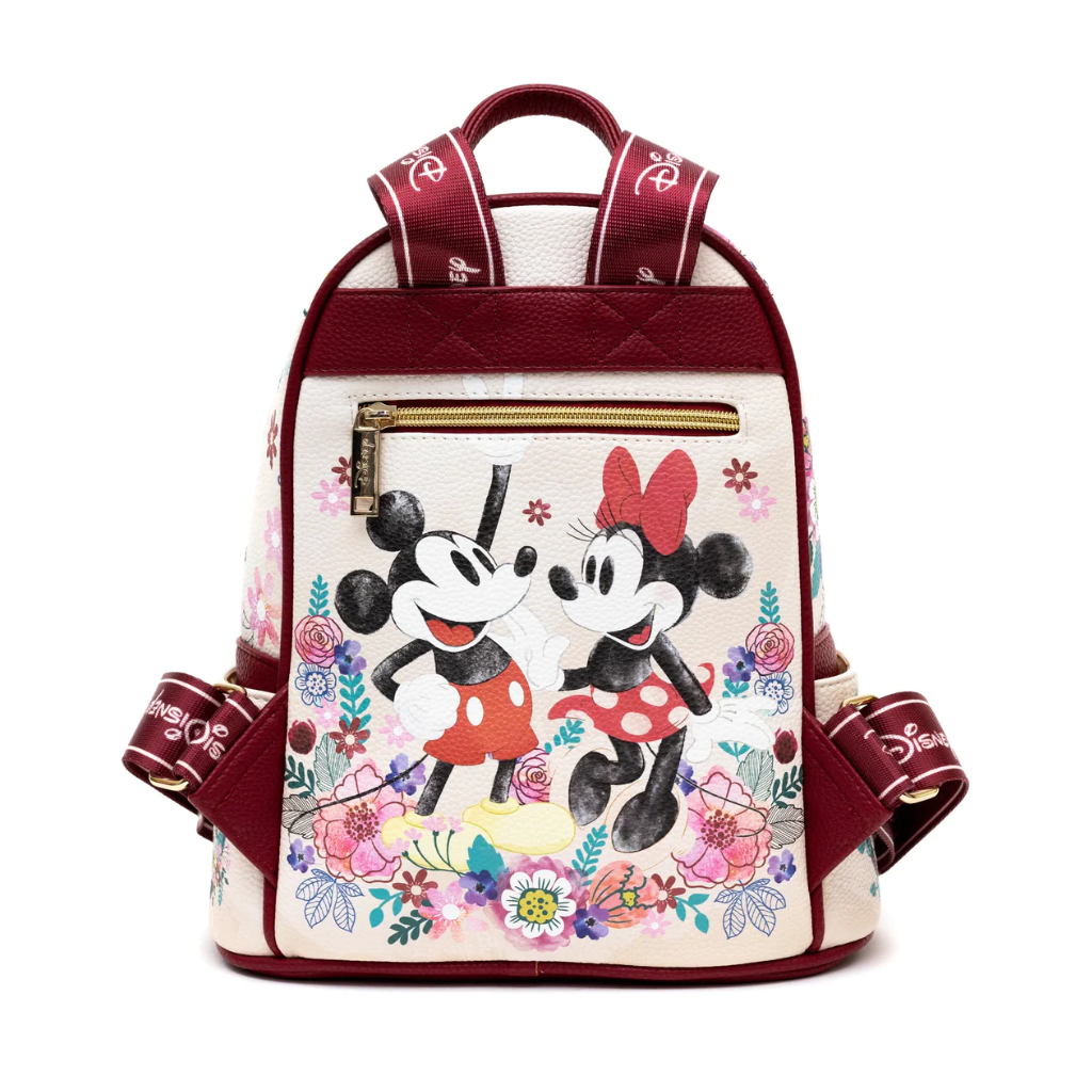 Mickey and Minnie Mouse 11" Vegan Leather Fashion Mini Backpack