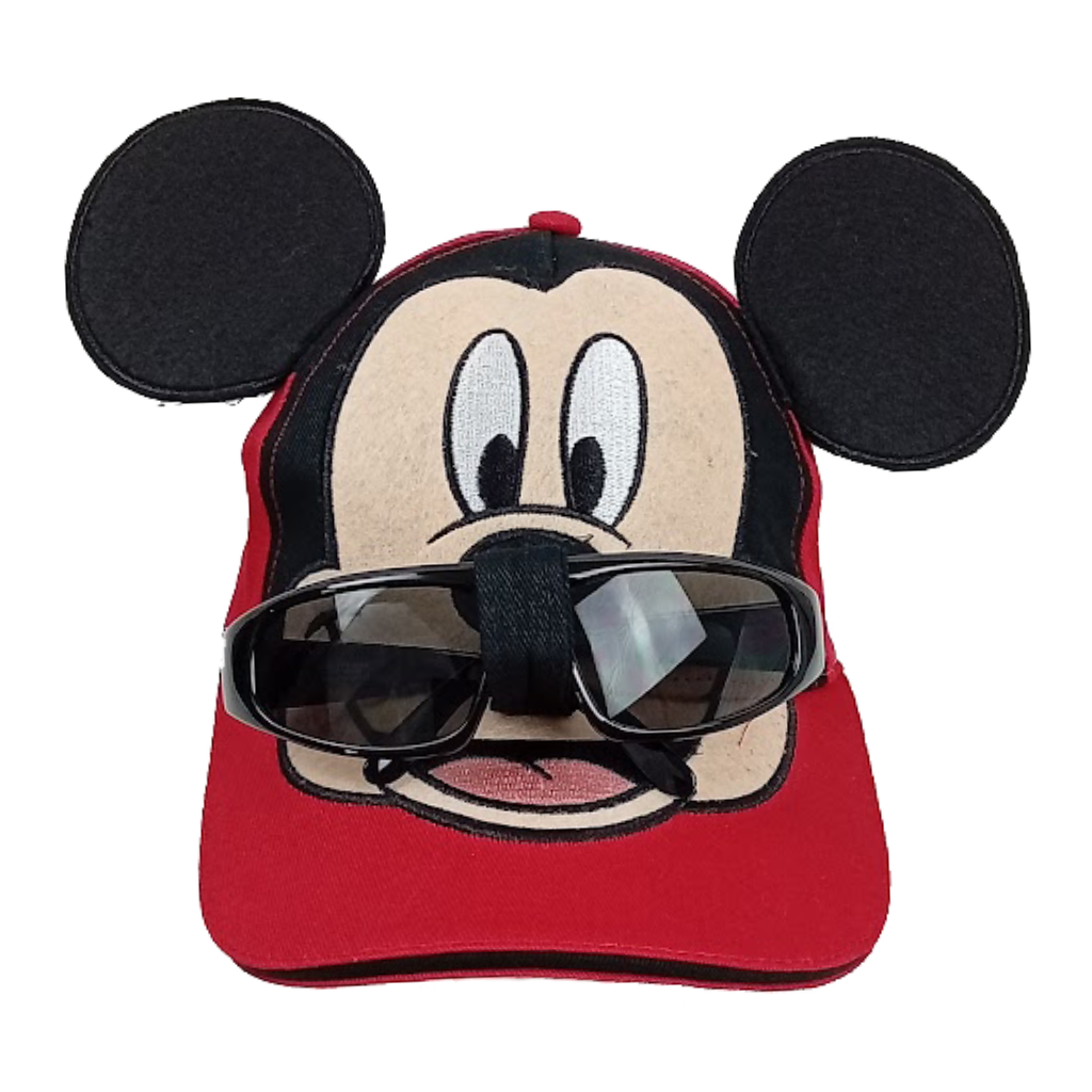 Mickey Mouse kids Red Baseball cap with Removable Sunglasses