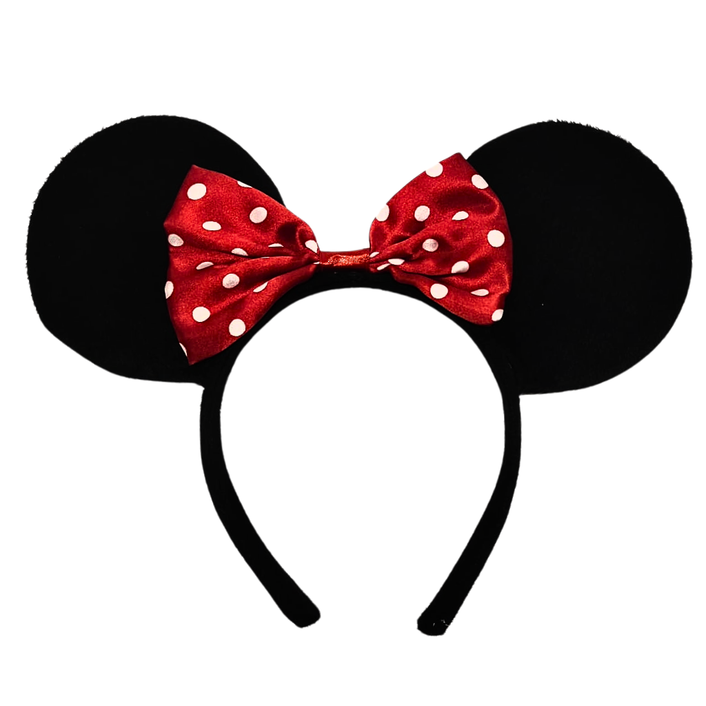 Minnie Mouse Ears Headband Red Bow