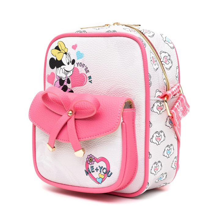 Disney Minnie Mouse 8 Vegan Leather Crossbody Shoulder Bag