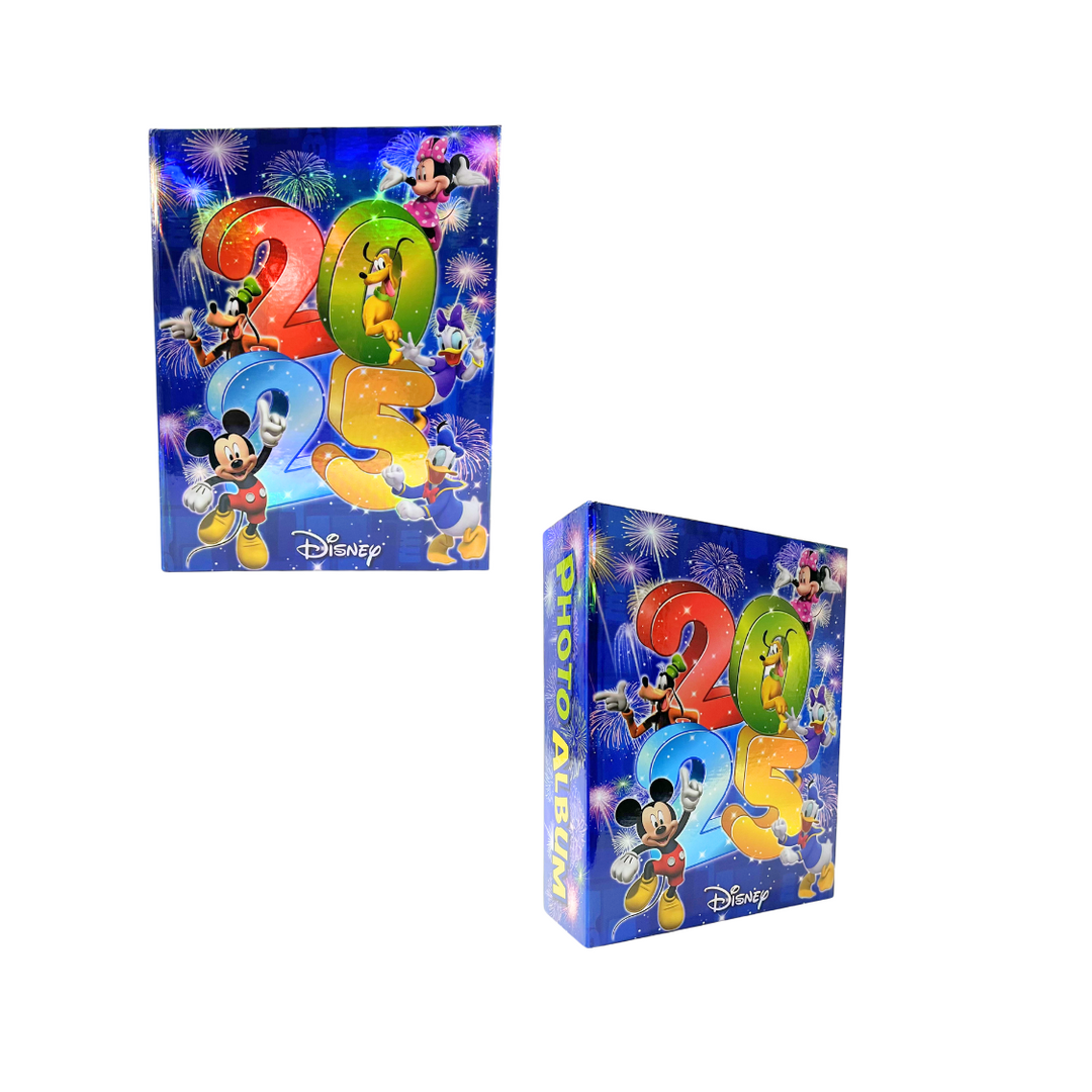 Disney Exclusive Mickey Mouse and Friends Dated 2025 Photo Album Hold 100 photos 4" x 6"