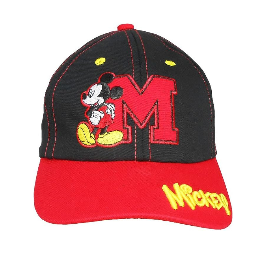 Disney Kids Mickey Mouse Baseball Cap Black/Red