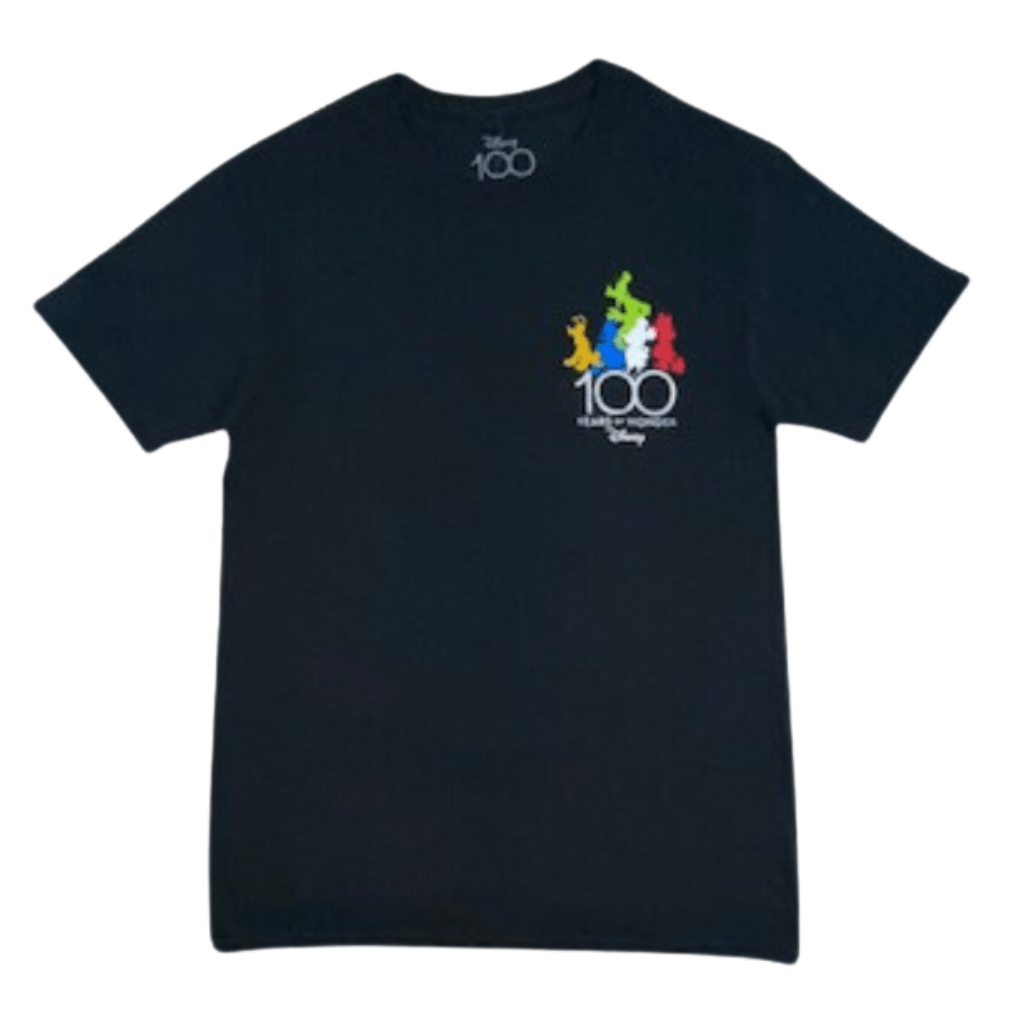 Disney 100 Years friends Adults Black T-Shirt