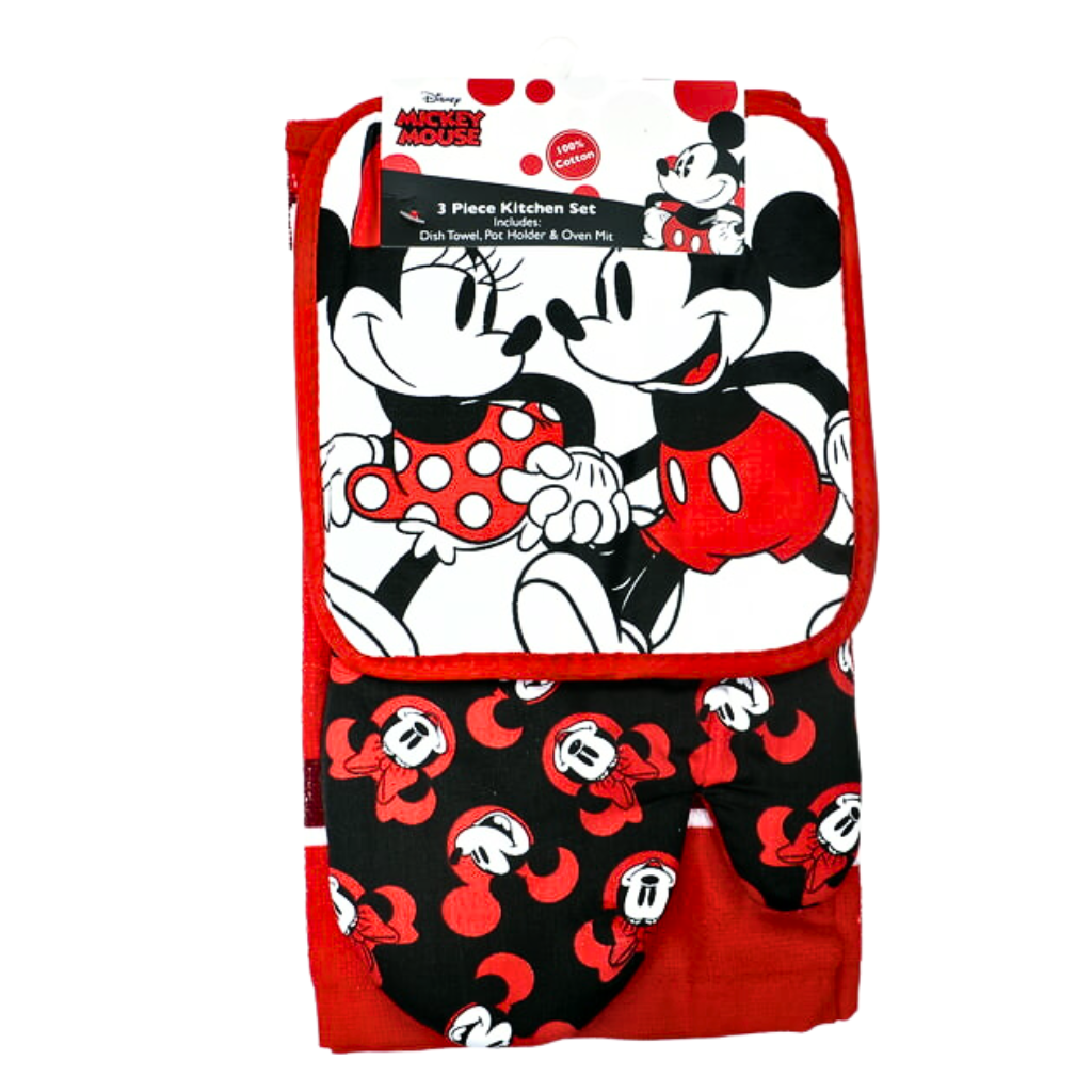 Mickey and Minnie Mouse Stare 3pc Kitchen Towel