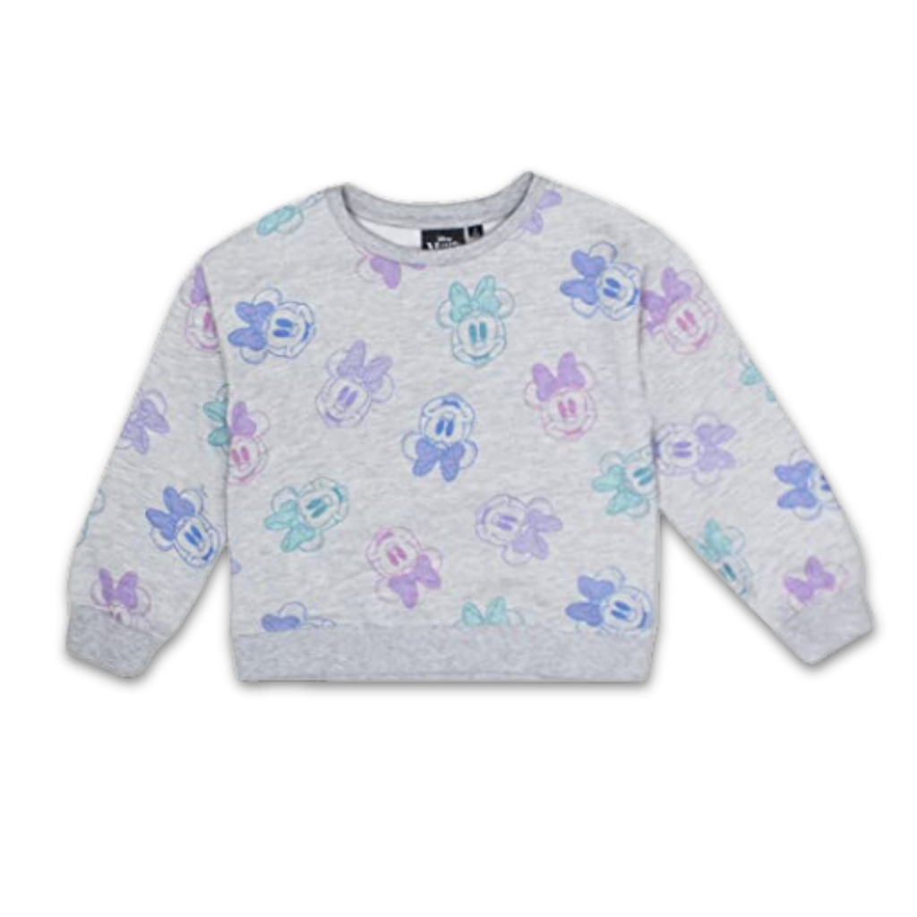 Disney Girls Colorful Minnie Mouse Face Fleece