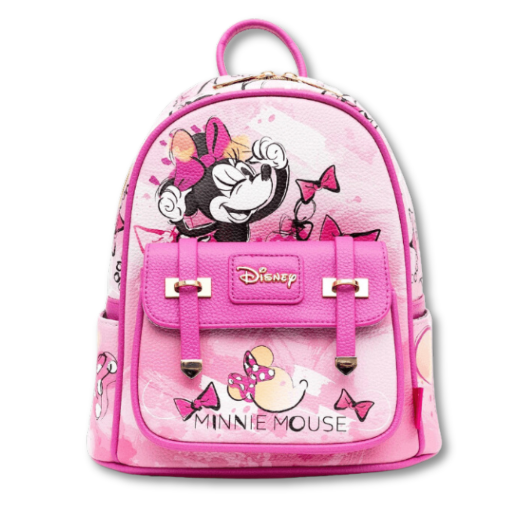 disney mini faux leather backpack Disney Minnie Mouse 11″ Vegan Leather Mini Backpack