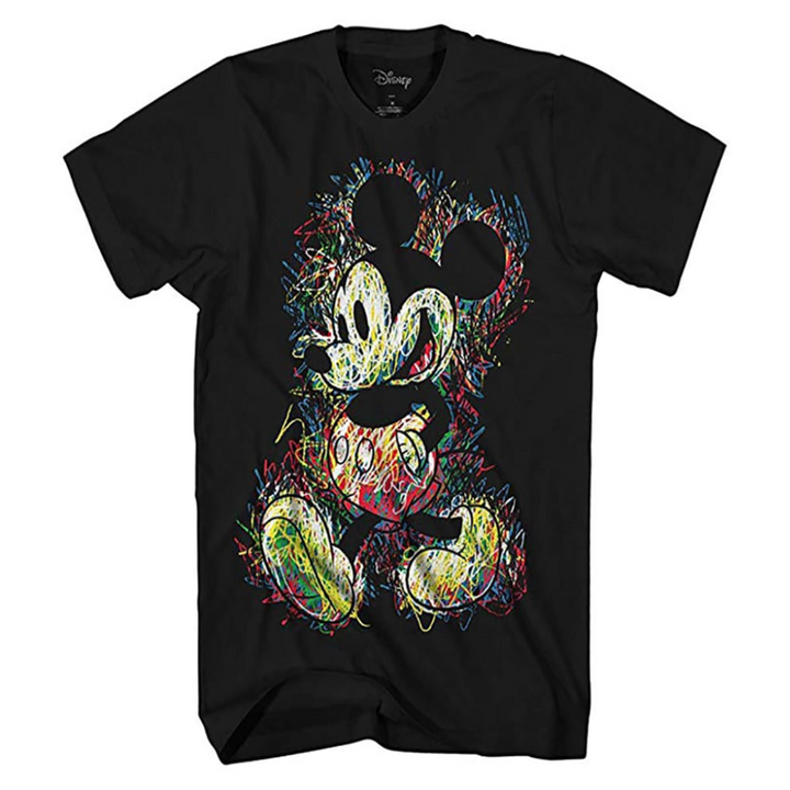 Disney Mickey Mouse Scribbles Adult Mens Graphic T-Shirt