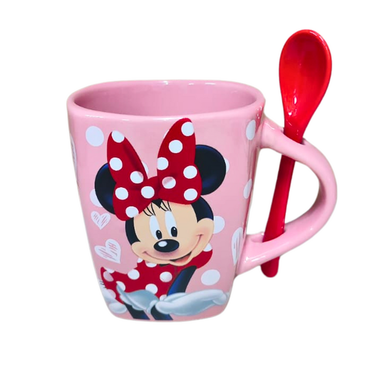 Minnie Mouse Cup-O-Sass 11 oz Mug with Spoon Pink