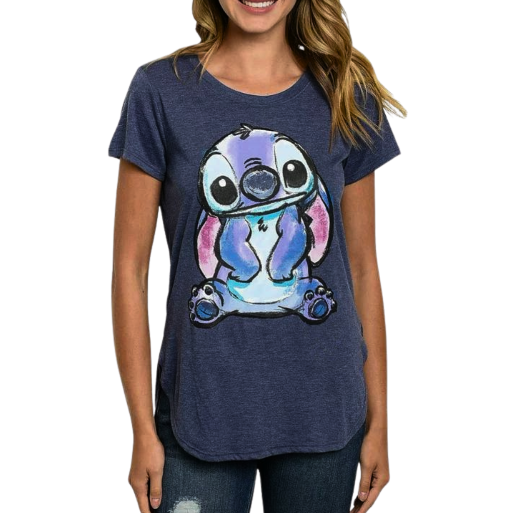 Disney Lilo & Stitch Stitch Sitting Hi-Low Top  Blue