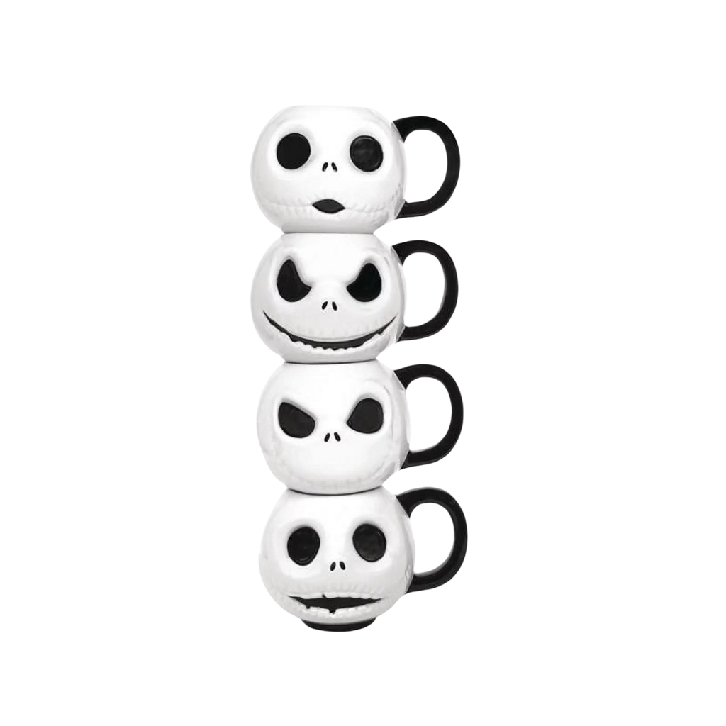 Nightmare Before Christmas Jack Expressions Ceramic Mug four different expressions