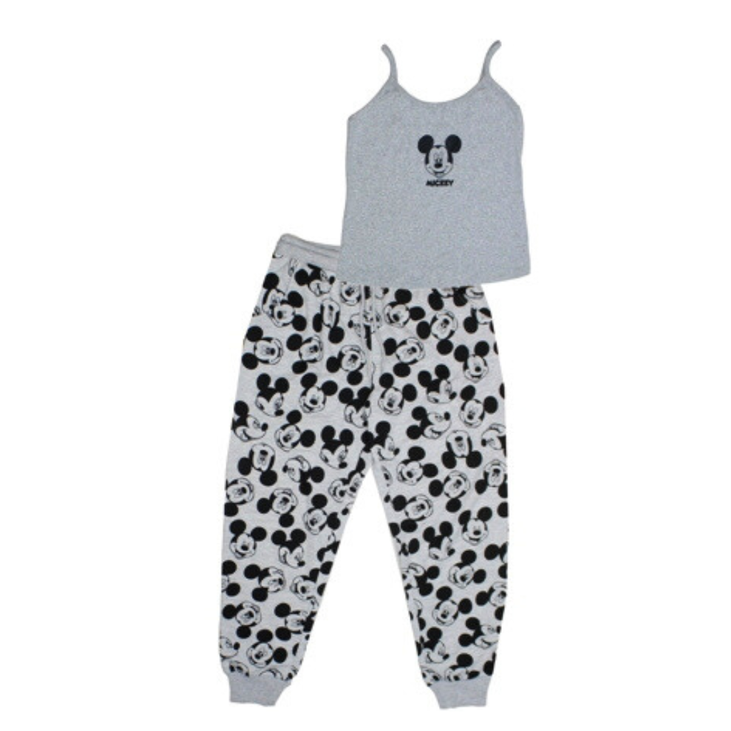 Disney Mickey Mouse Smiling Toss Pajama Pant Set (Grey)