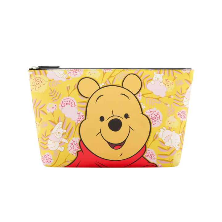 Disney Winnie the Pooh Women's Makeup Bag, Small Travel Cosmetic Zipper Pouch Organizer
