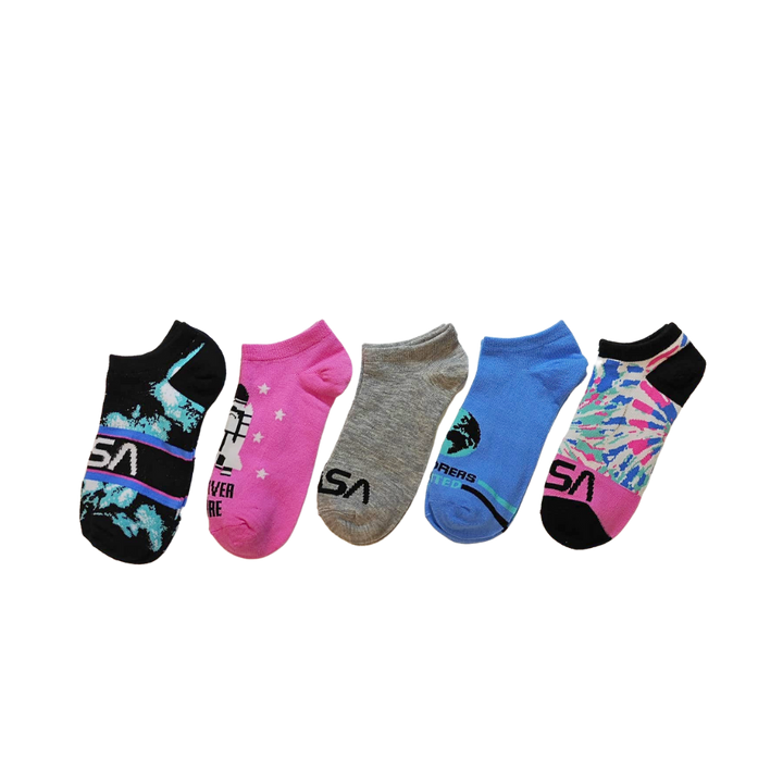 Ladies Nasa No-Show Socks 5-Pack