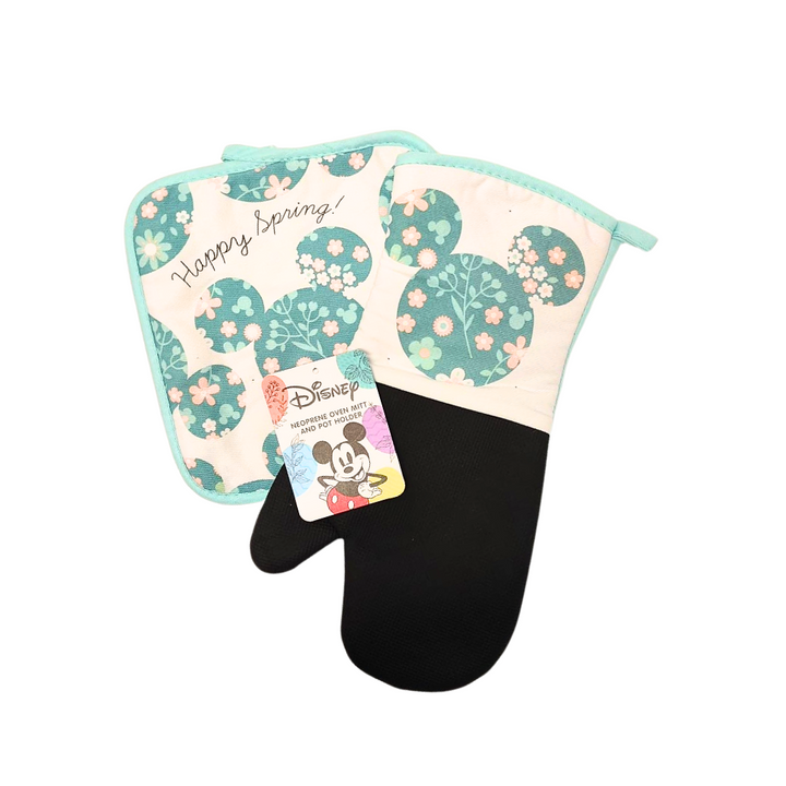 Mickey & Minnie Oven Mitt and Pot Holder Set with Neoprene