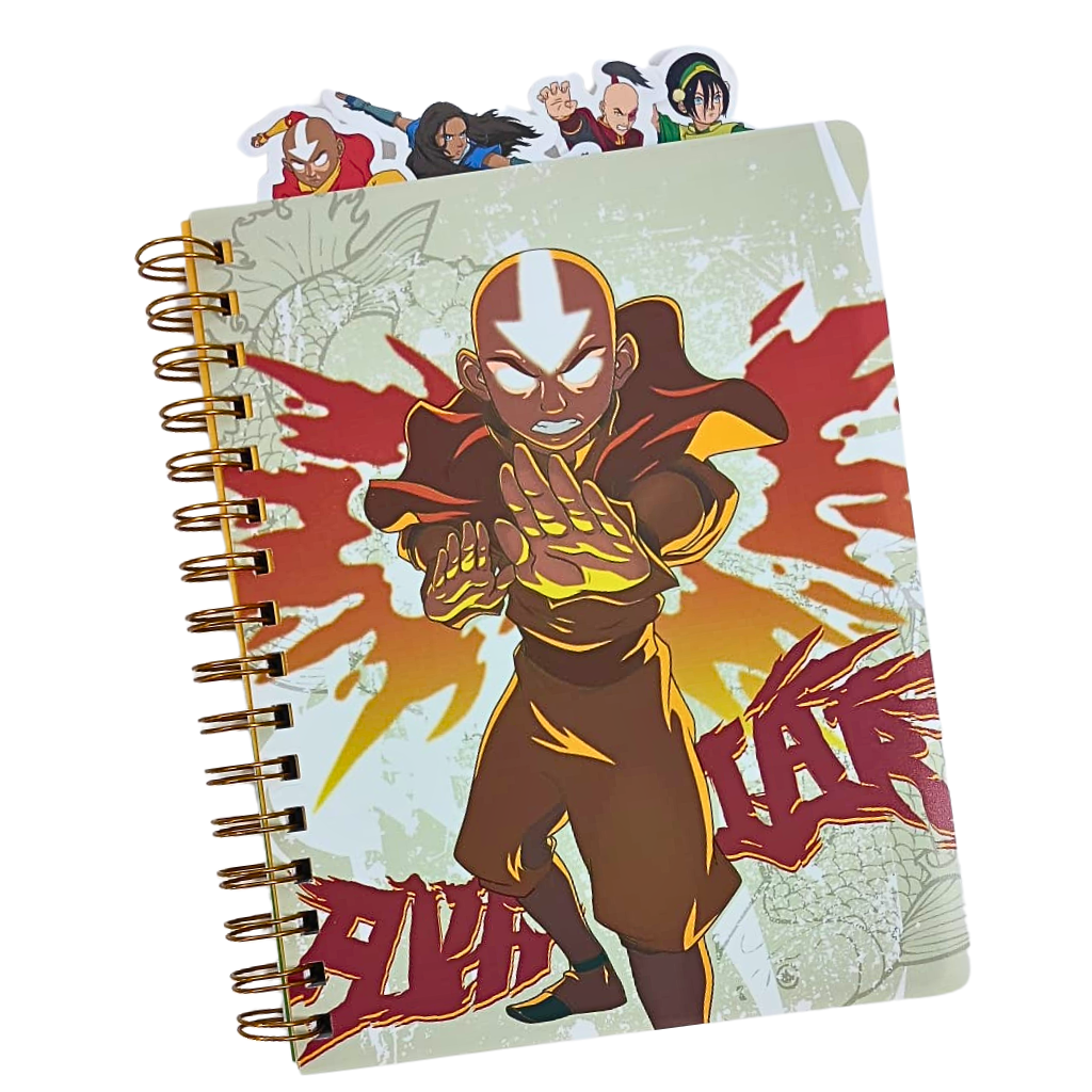 Avatar The Last Airbender with Character Tabs - Spiral Journal Notebook