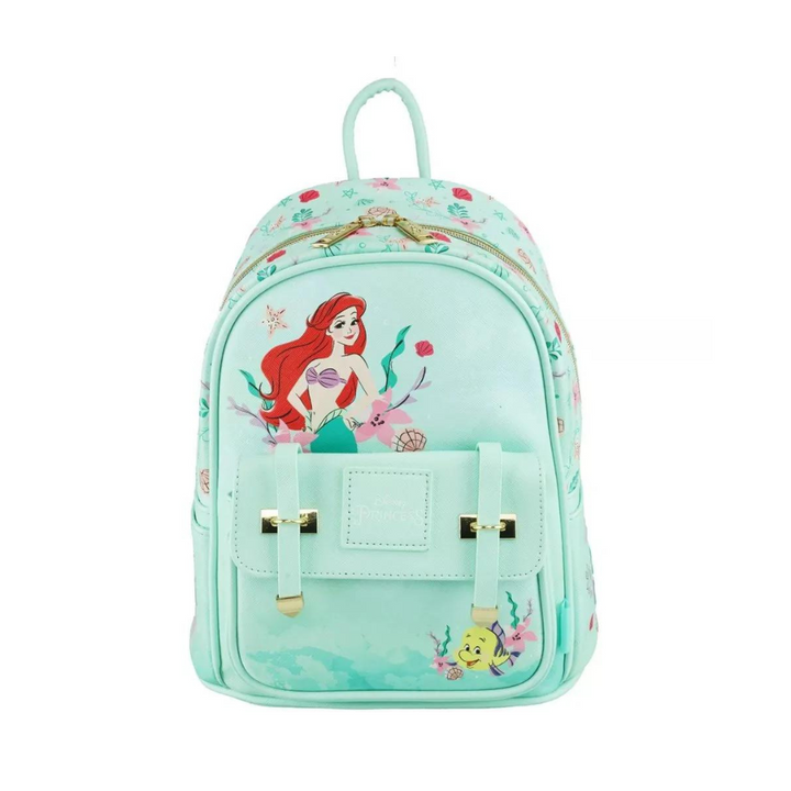 Disney The Little Mermaid 11" Mini Backpack – Premium Vegan Leather