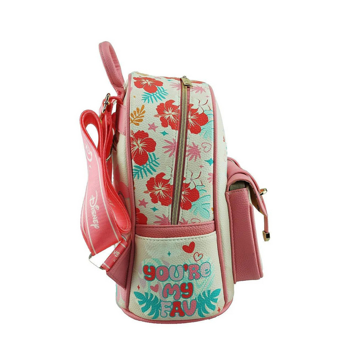 Disney Angel & Stitch 11" Mini Backpack – Fashionable Vegan Leather Style