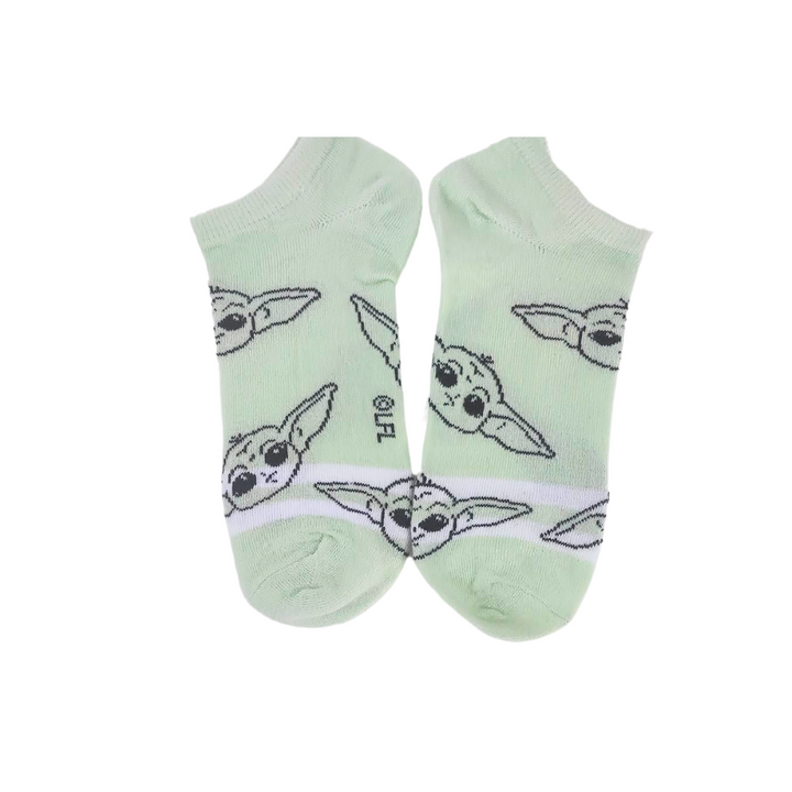 Star Wars the Mandalorian Baby Yoda Women's 5 Pack No Show Ankle Socks