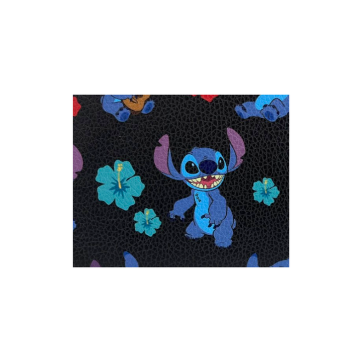 Disney Stitch Unisex Hibiscus All Over Print Full Zip Wallet - Faux Leather