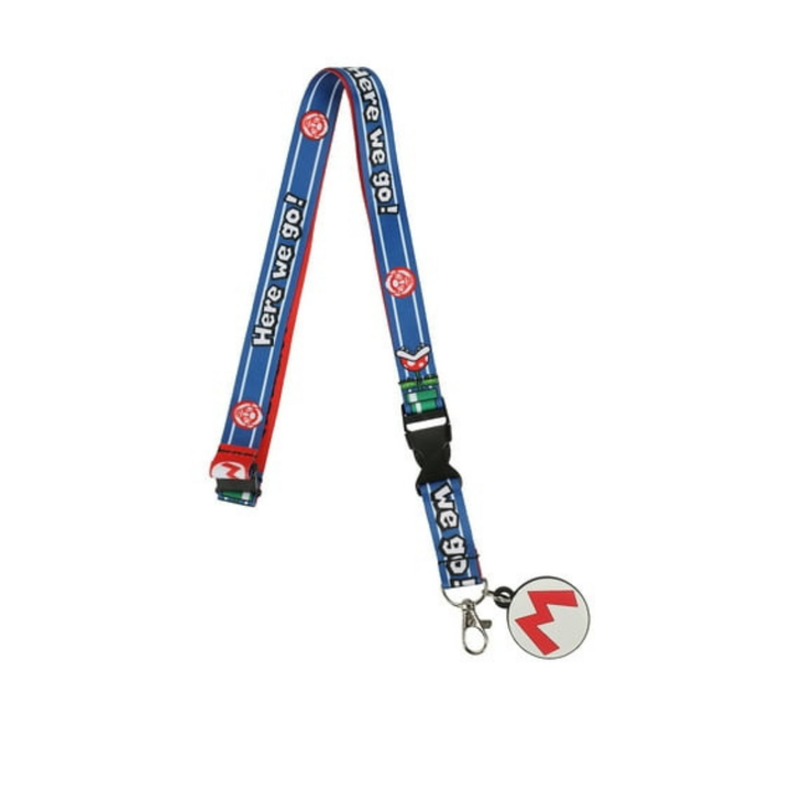 Officially Licensed Mario Lanyard with PVC Rubber Charm