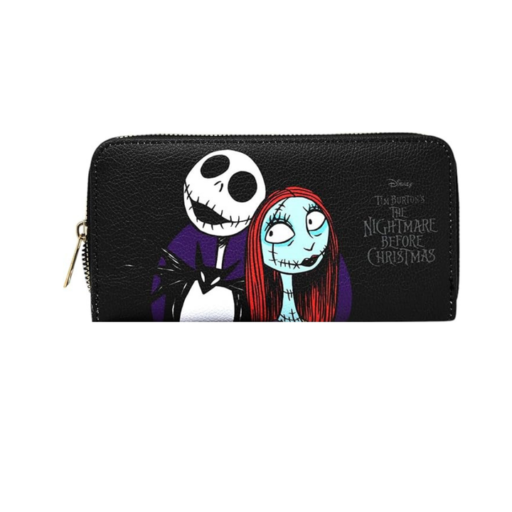 Nightmare Before Christmas unisex faux leather zip wallet - Black