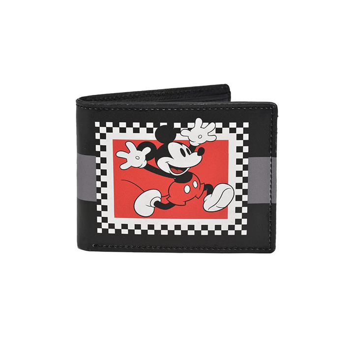 Disney Mickey Mouse Vintage Bifold Wallet in a Decorative Tin Case.