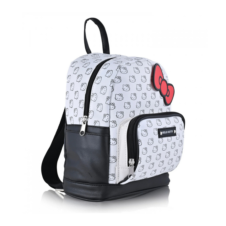 Mini Backpack Deluxe Hello Kitty  White Patten Face 10"