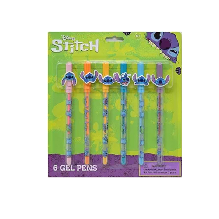 Disney Stitch 6 Pack Gel Pens