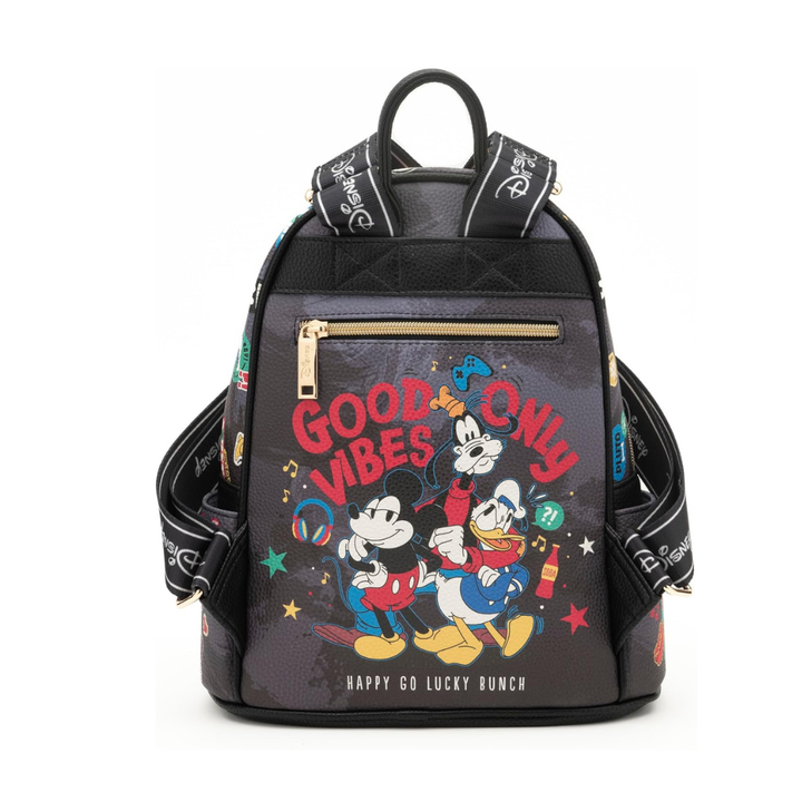 Mickey Mouse 11" Vegan Leather Fashion Mini Backpack, Black