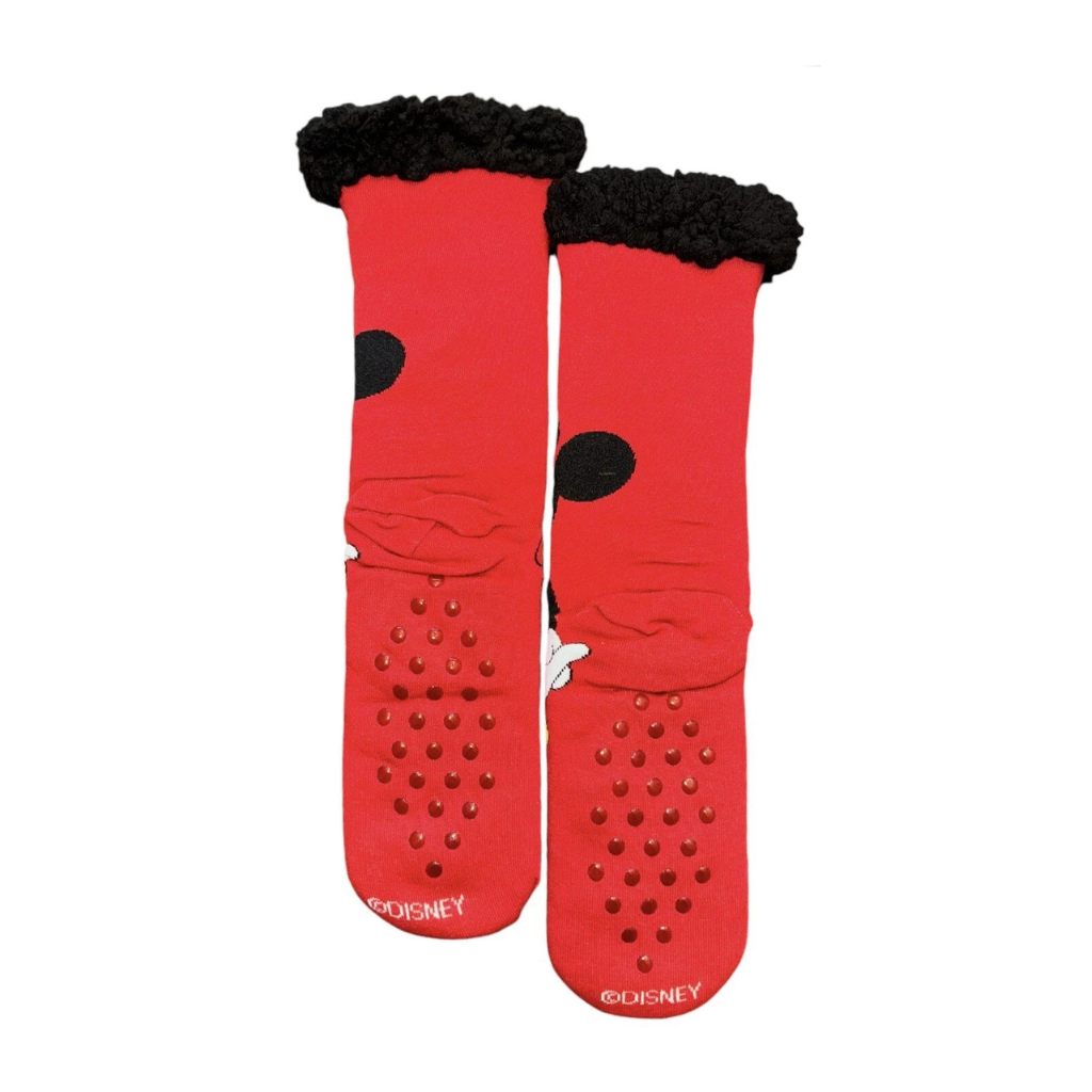 Disney Minnie Mouse Fuzzy Baba Socks Gripper Botton