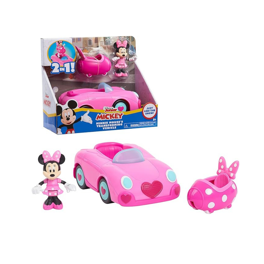 Disney Junior Minnie Mouse, Pink Toy Car for Ages 3 Up