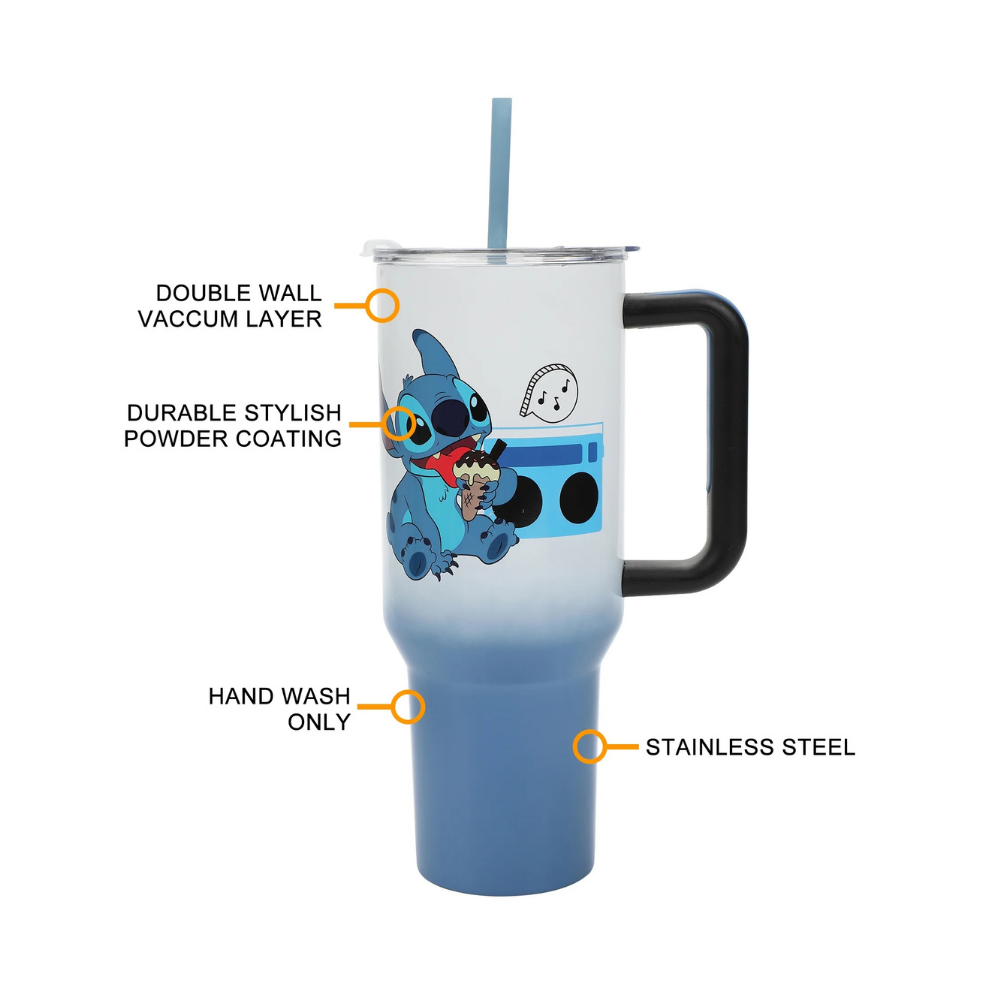 Disney's Stitch Chilled Vibes 40 Oz Stainless Steel Tumbler With Handle