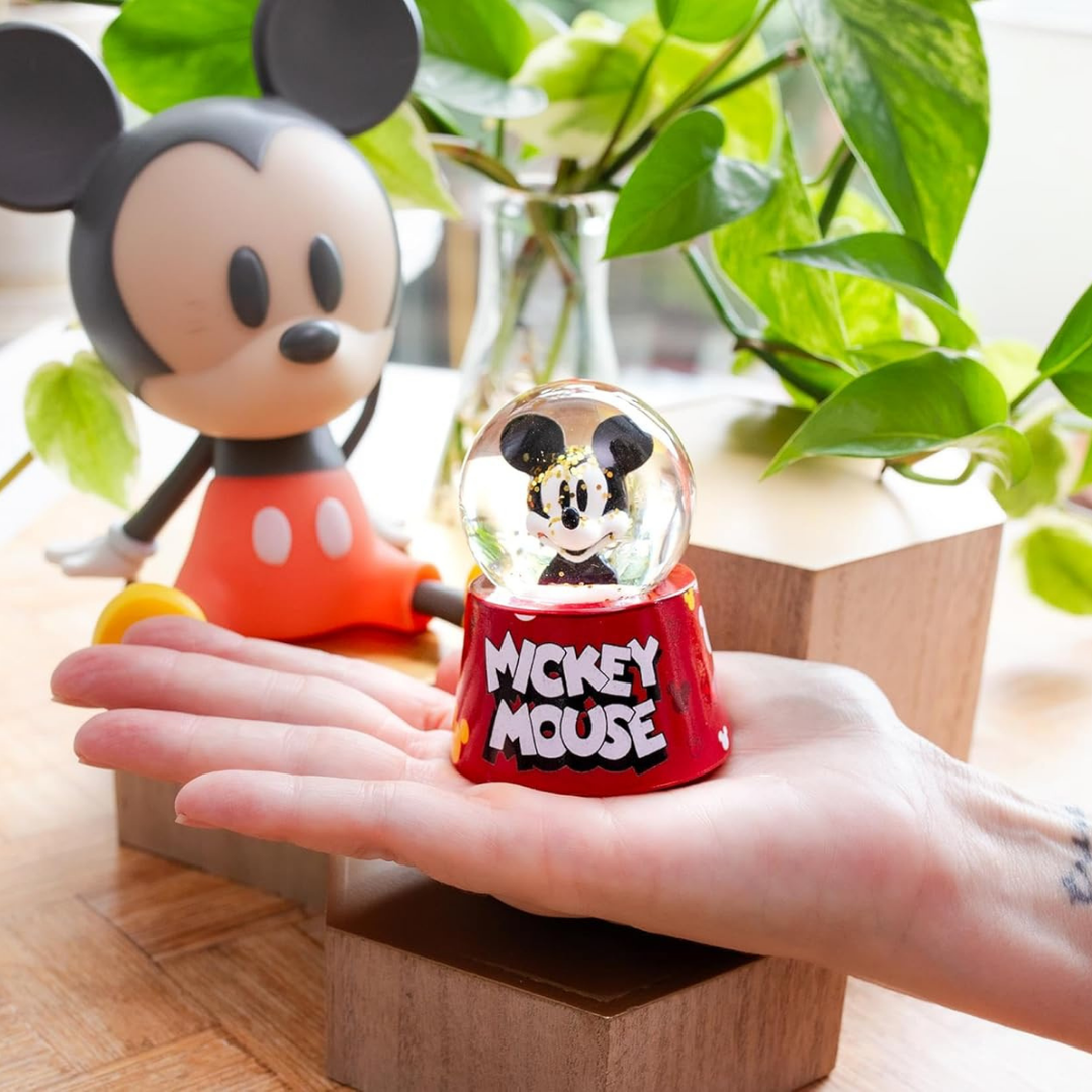 Disney Mickey Mouse Light-Up Mini Snow Globe, 2.75 Inches Tall