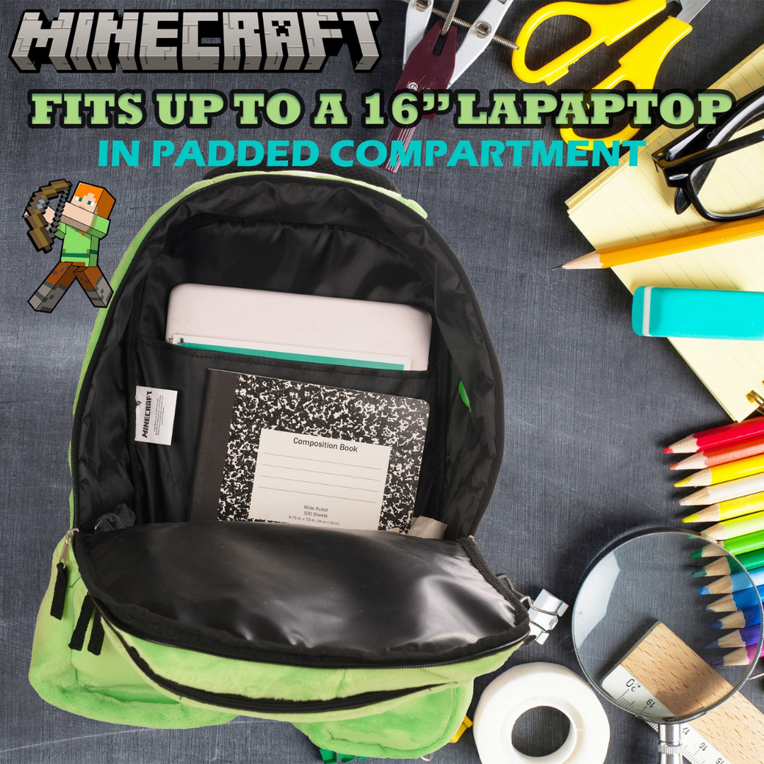 Minecraft Creeper Backpack for Boys & Girls , 16 Inches