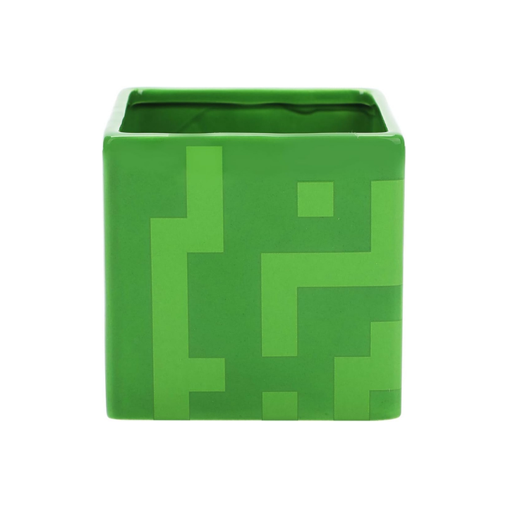 Minecraft Creeper Green 16 Oz Sculpted Square Ceramic Mug
