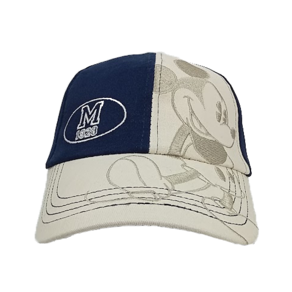 Disney Adult Mickey Mouse Navy and Stone 1928 Embroidered 2 Tone Cap