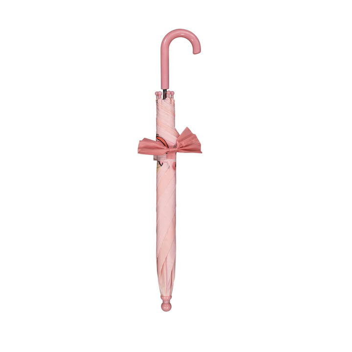 Disney Minnie Mouse Children's Rain Umbrella with Bow Tie Wrap color Pink