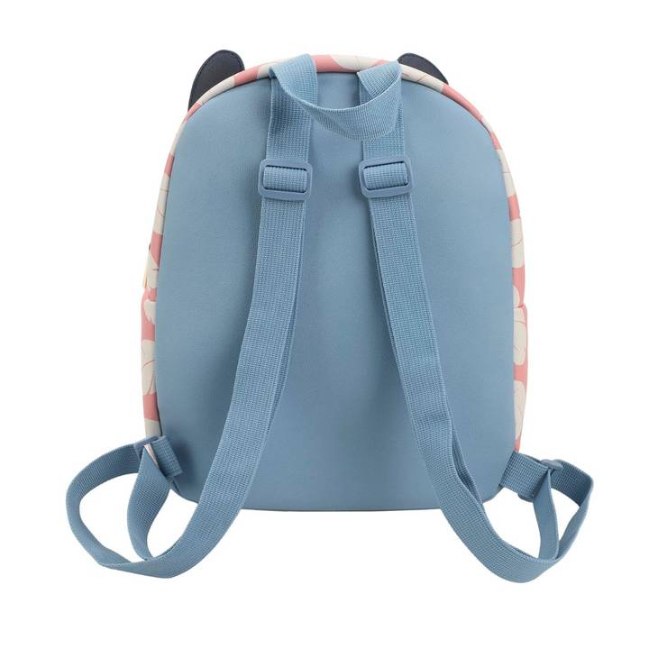 Disney Stitch Applique Character Head Pink Dress Pattern 10.6 Mini Backpack
