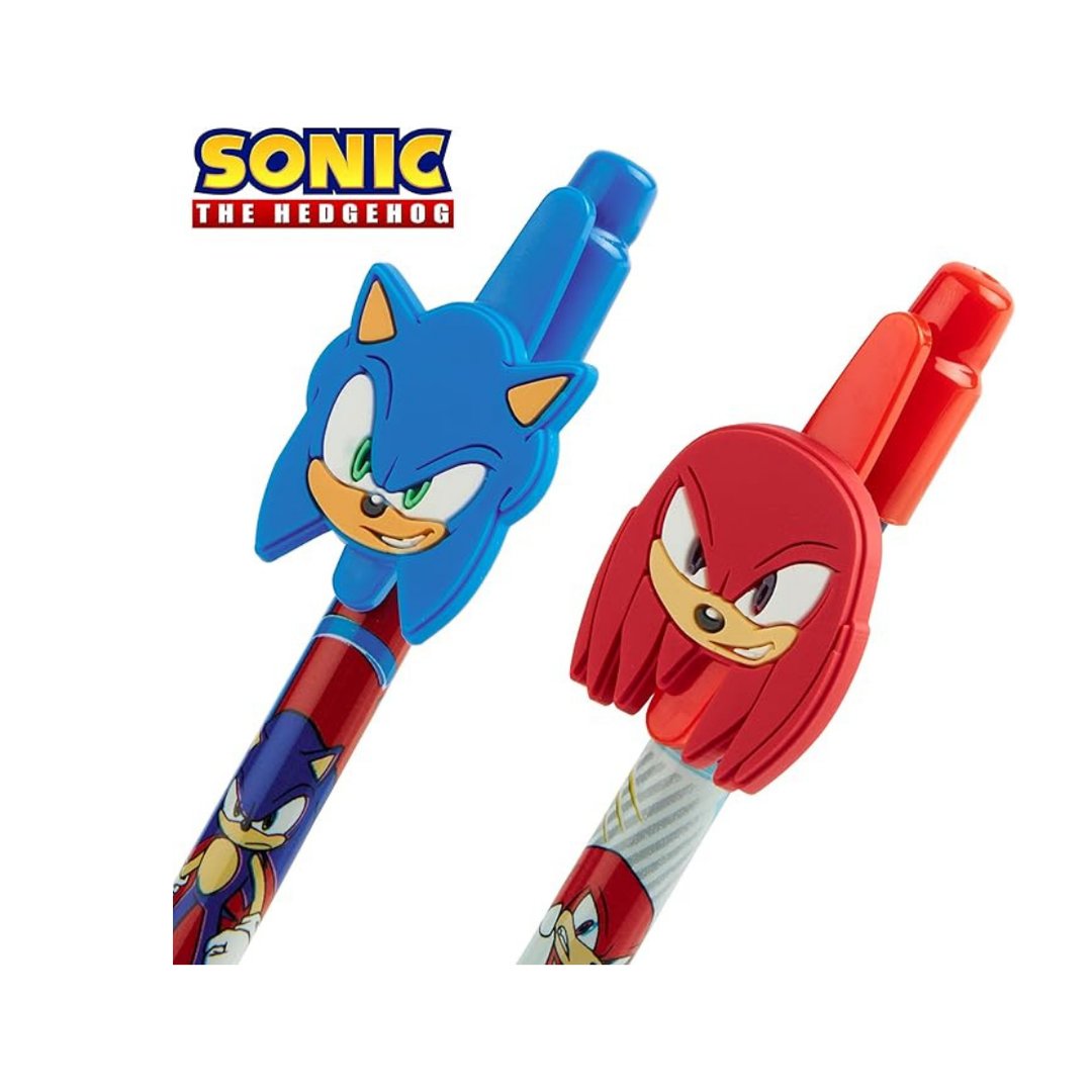 Sonic The Hedgehog Pens for Kids Pack of 3 Ballpoint Pens for Kids