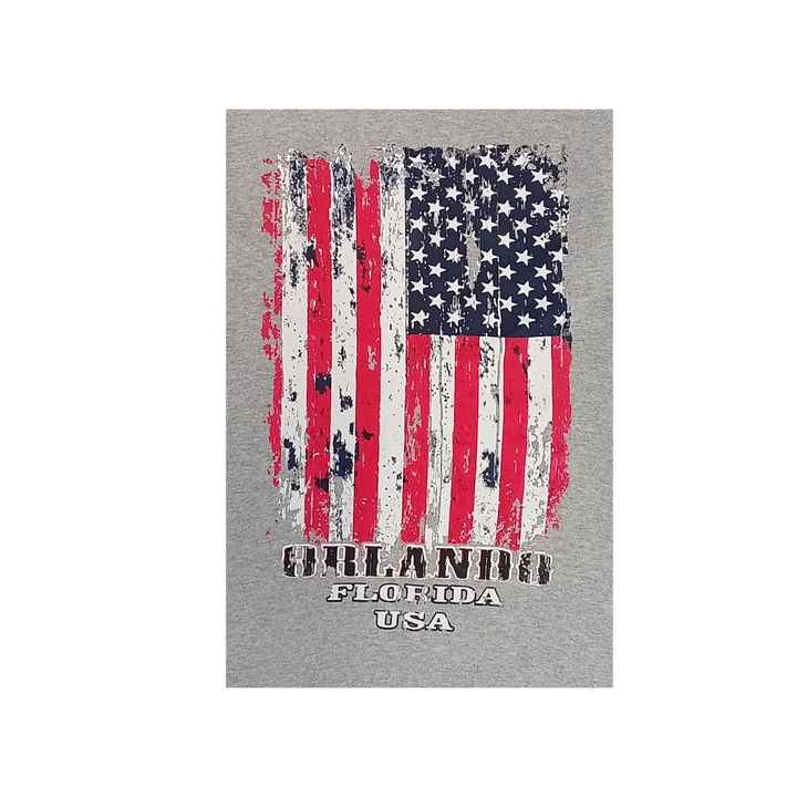 Orlando Florida USA Flag Men's Distressed T-Shirt