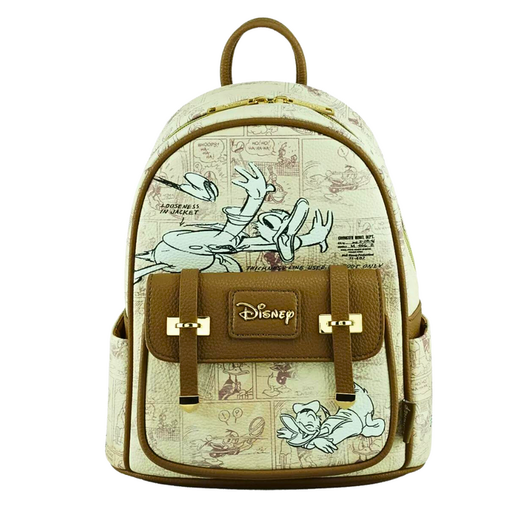 Disney Donald Duck 11" Vegan Leather Fashion Mini Backpack - Wondapop