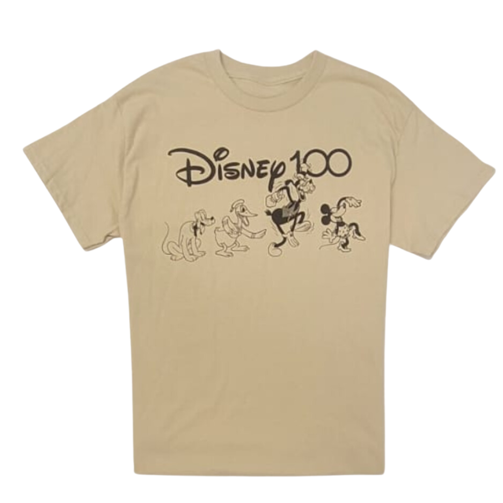 Disney 100 Years of Retro Characters T-Shirt Adults Men