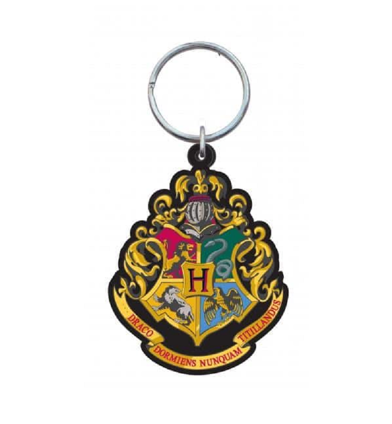 Harry Potter Hogwarts School Crest Rubber Keychain