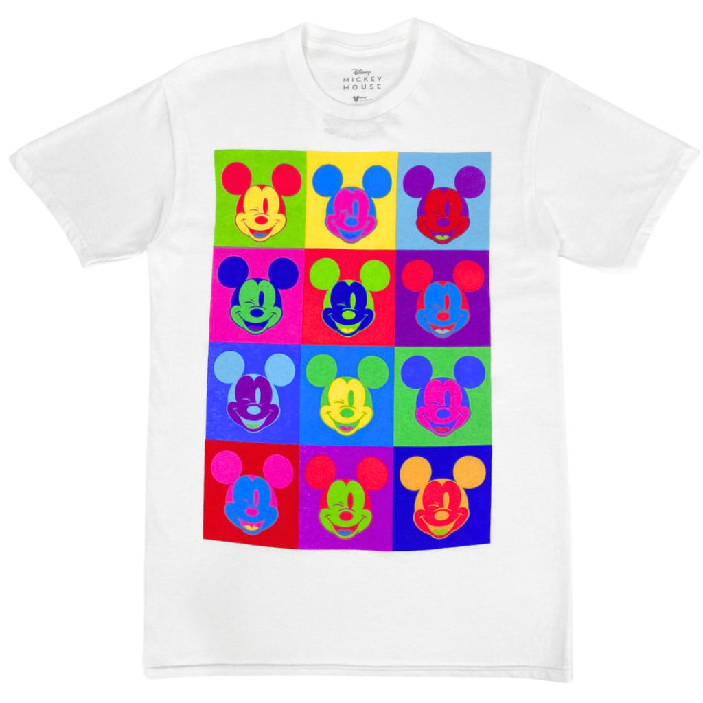 Disney Mickey Mouse adult  Faces Color Block T shirt