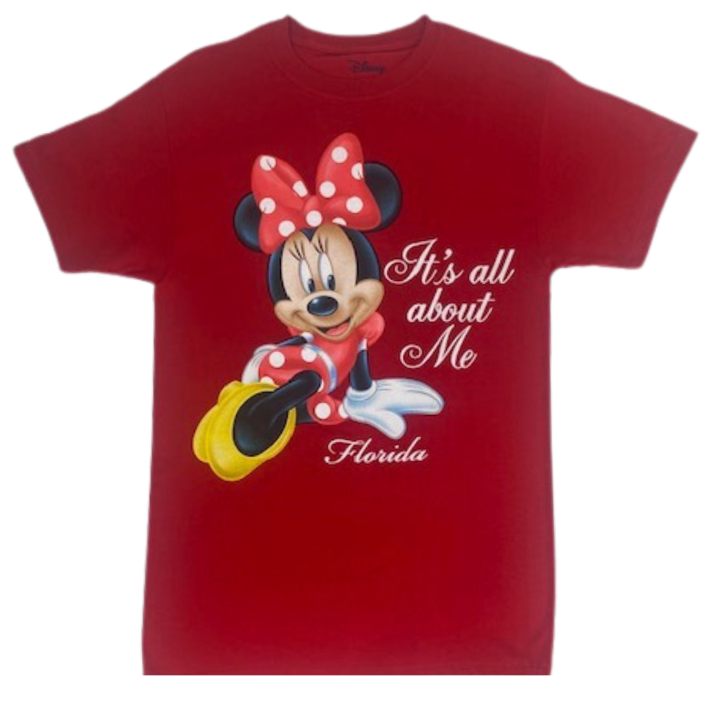 Disney Minnie Mouse "It's All About Me" Florida Adult T-Shirt