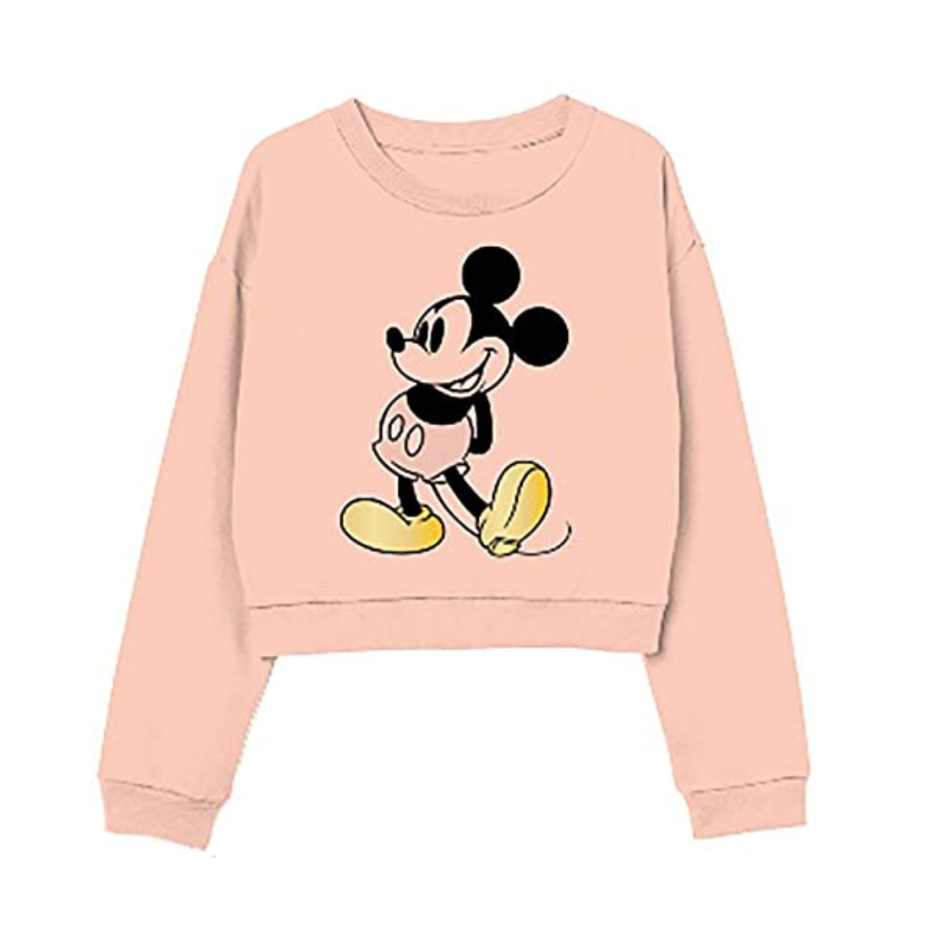 Disney Girls Classic Mickey Mouse Standing Peach Fleece