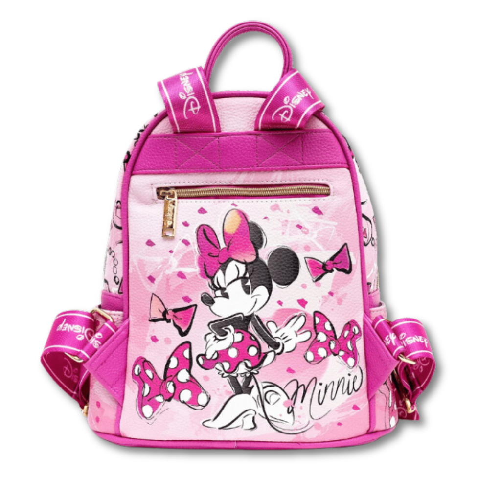 disney mini faux leather backpack Disney Minnie Mouse 11″ Vegan Leather Mini Backpack – Giftsnbeyond