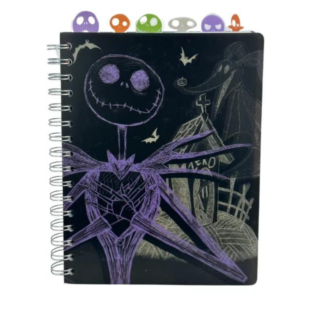 Nightmare Before Christmas Journal Spiral Notebook with Tab for Boys and Girls 8 x 7 inch
