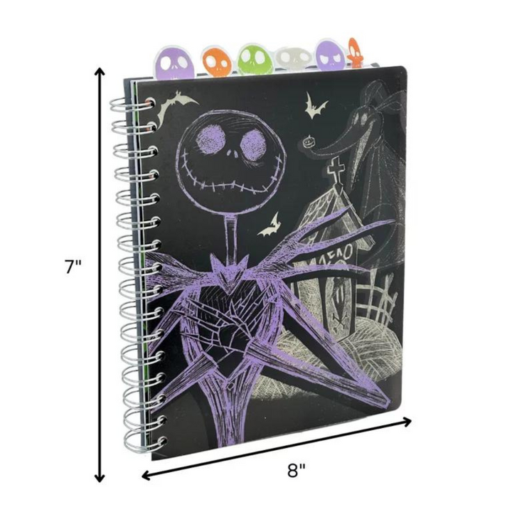 Nightmare Before Christmas Journal Spiral Notebook with Tab for Boys and Girls 8 x 7 inch